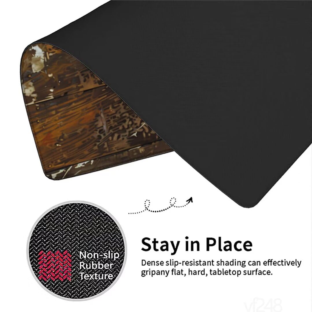 Alfombrilla Ratón negro Alfombrilla Raton 1500x800x3mm, mujer Alfombrilla de Ratón Extendida de Gran Tamaño con Bordes Cosidos, Protector Escritorio, Antideslizante, Alfombrilla Ratón Gaming YF-248