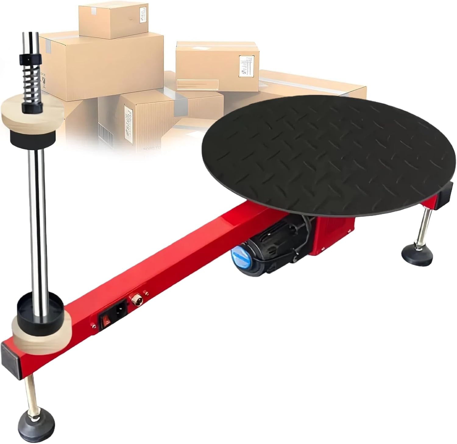 Electric Pallet Stretch Wrapper, Tabletop Film Dispenser, Automatic Wrap-Around Baler for 70cm Stretch Film Rolls, Efficient Packaging Solution for Warehouses and Businesses