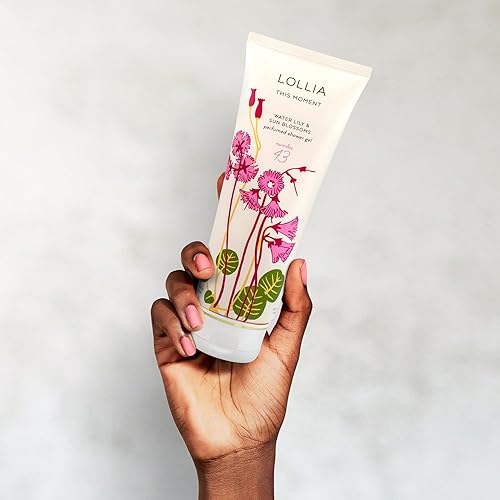 Miniatura 5 de LOLLIA This Moment Gel de ducha, 8 onzas líquidas. - Lirio de agua y flores de sol - Gel de ducha perfumado para el cuerpo, manteca de karité,