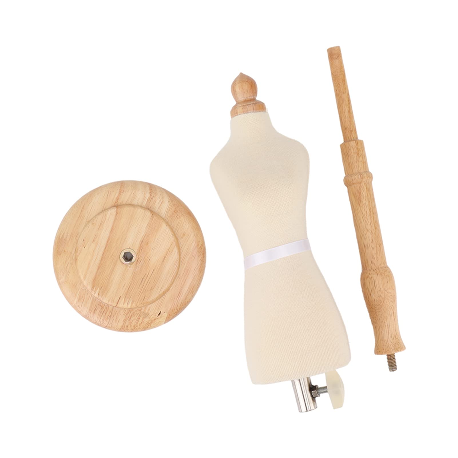 Manichino da Cucito Femminile, Busto di Manichino con Base in Legno di Faggio per Cucire Abito da Cucito per Esposizione di Abiti