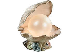 Clamshell Pearl Accent Lamp: Illuminate Your Space with Coastal Charm