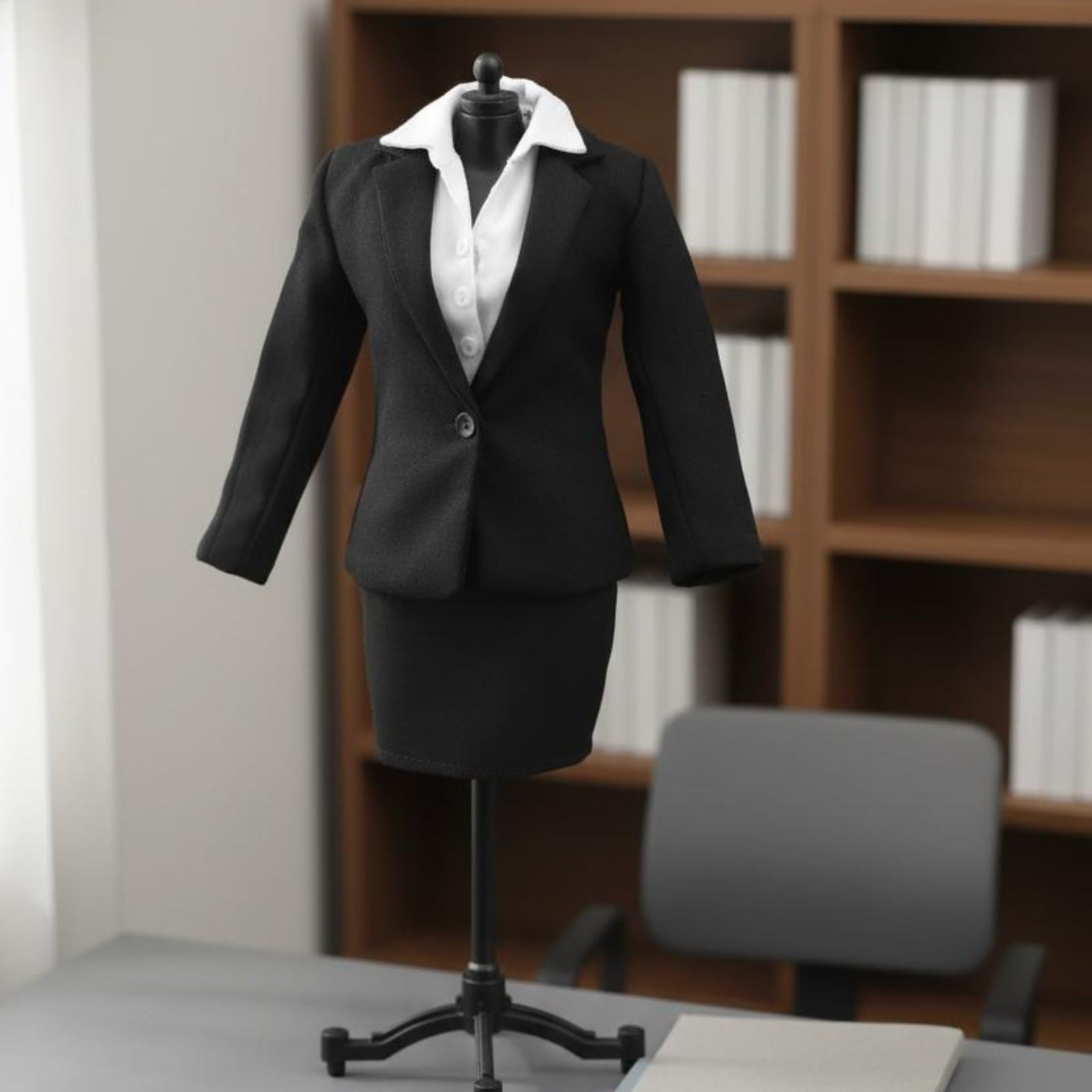 Jiuvaso Abito Professionale Donna per Action Figure Completo Ufficiale Giacca Pantaloni Camicia Accessori Aspetto Realistico in Tessuto Adatto a Collezione Fotografia Scene Metropolitane 1/6