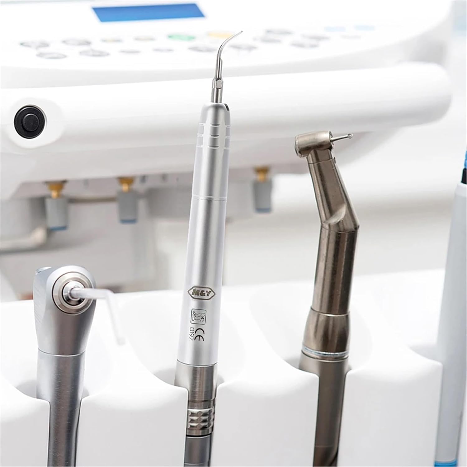 Dental Pneumatic Air cavitron Scaler handpiece with 3Tips Perio Scaling Teeth cleaner 2hole 4hole dentistry dentist tools(2hole)