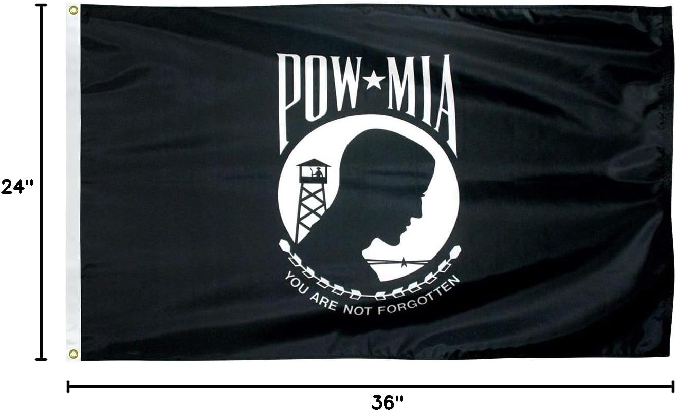 POW-MIA Flag 2X3 Foot SolarMax Nylon Double Sided
