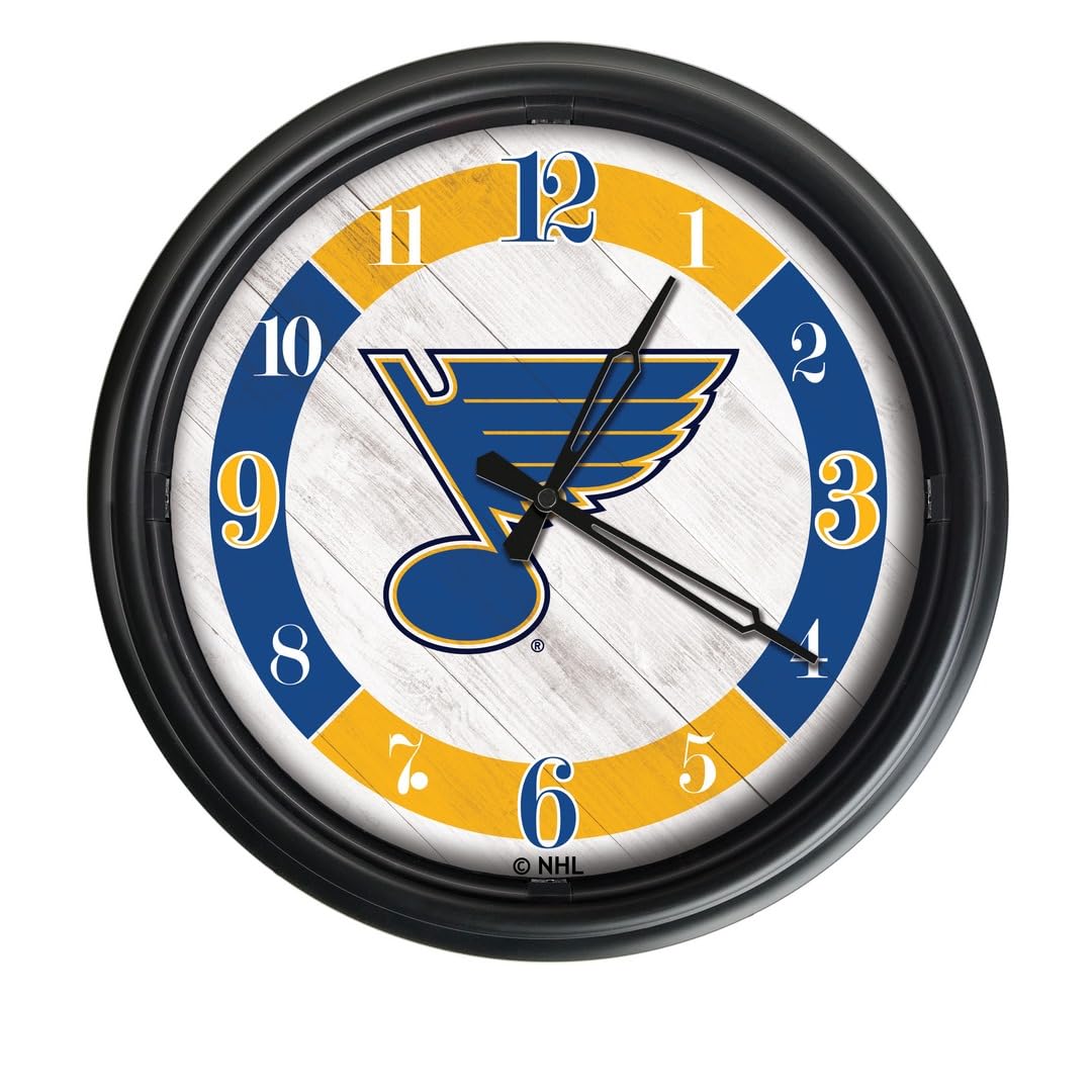 Holland Bar Stool Co. St Louis Blues Indoor/Outdoor LED Wall Clock