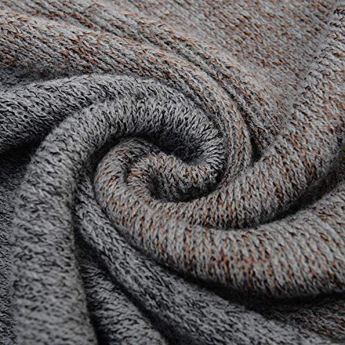 Image of Women's Elegant Knitted Shawl Poncho with Fringed V-Neck Striped Sweater Pullover Cape Gifts for Women Mom