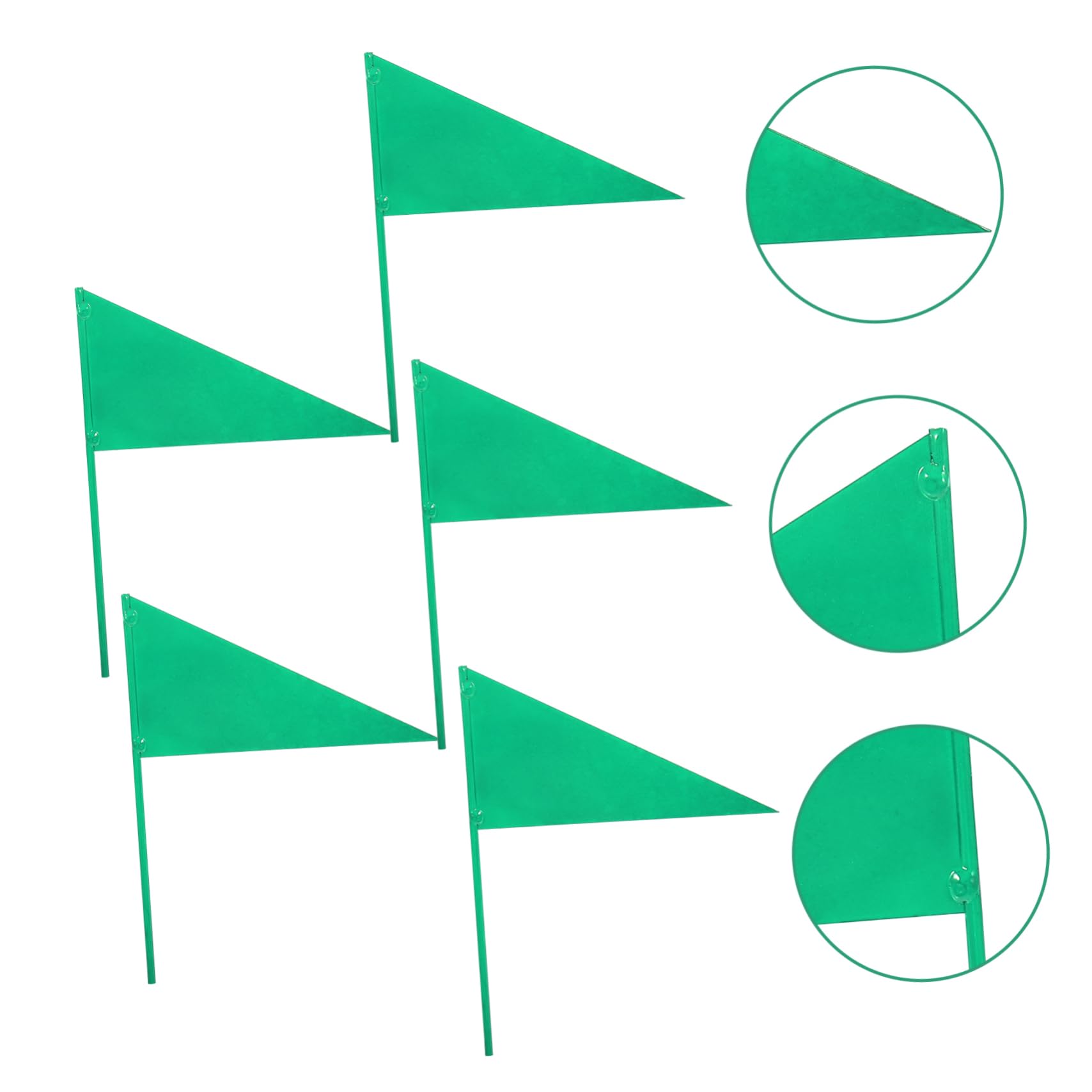 WHAMVOX Sturdy Shot Put Marker Flag Reusable Iron Flags Small Triangle Field Accessory