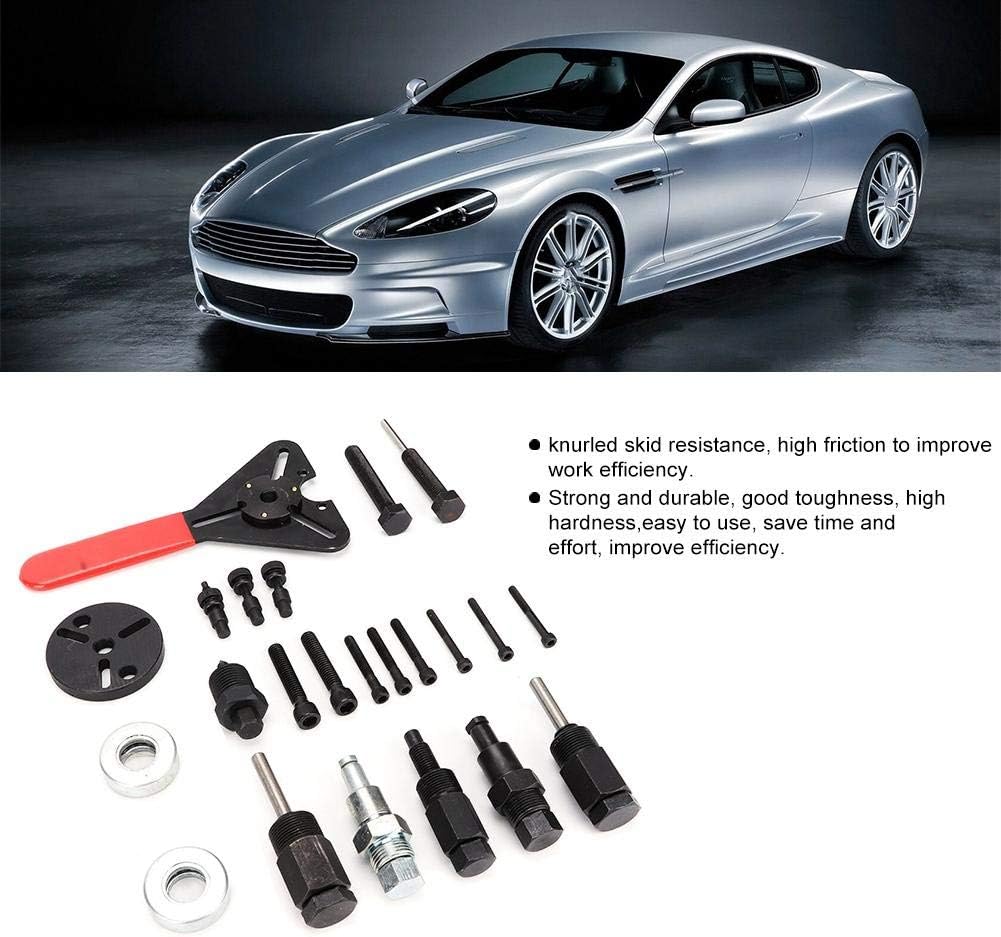 Aramox A/C Remover Tool Kit 23 Pcs Hub Puller and Installer Set Compatible with 510 508 507 709 32C 25C 17C Compressors Alloy Automotive Repair Tools for Efficient Removal