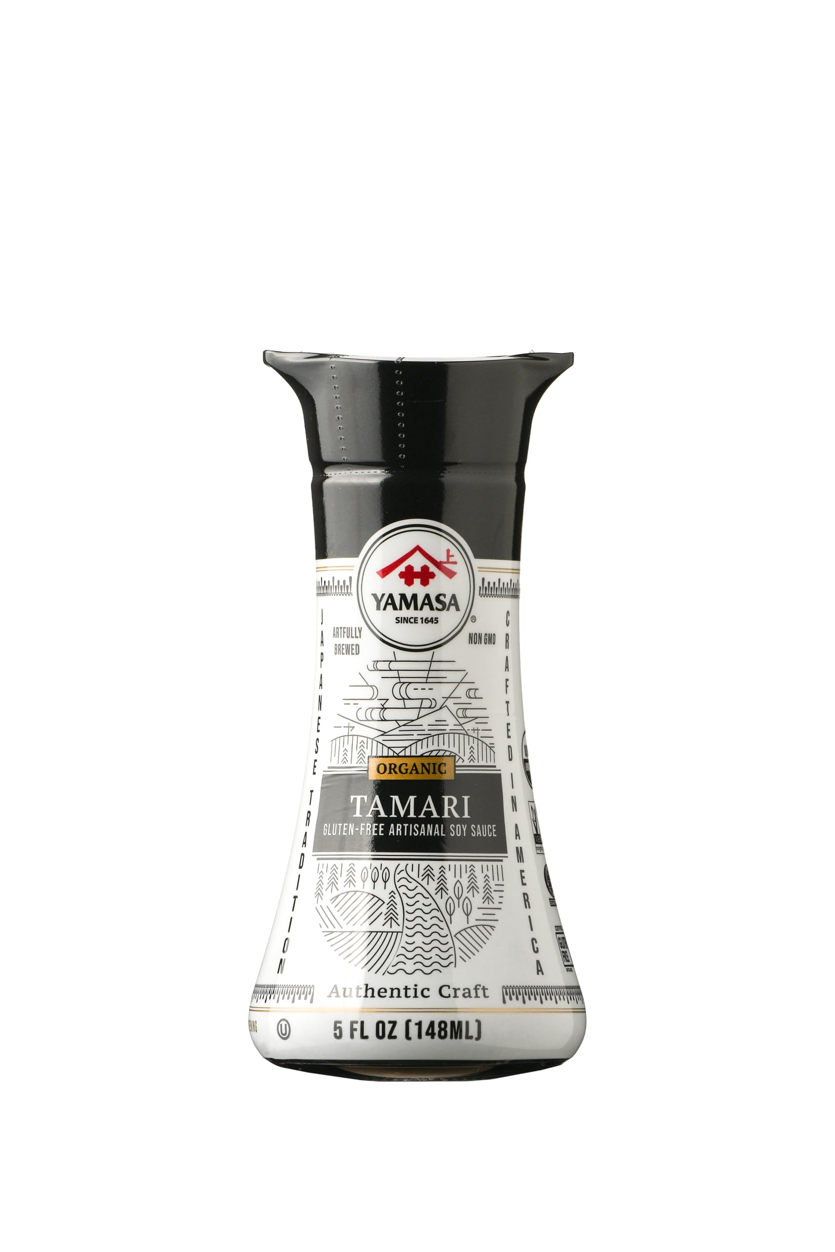 Yamasa, Organic Tamari Artisanal Gluten-Free Soy Sauce, Kosher and Non-GMO, 5-oz