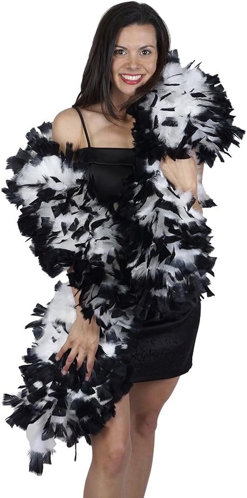 ZUCKER Turkey Boas Tipped - White/Black - 10-14"