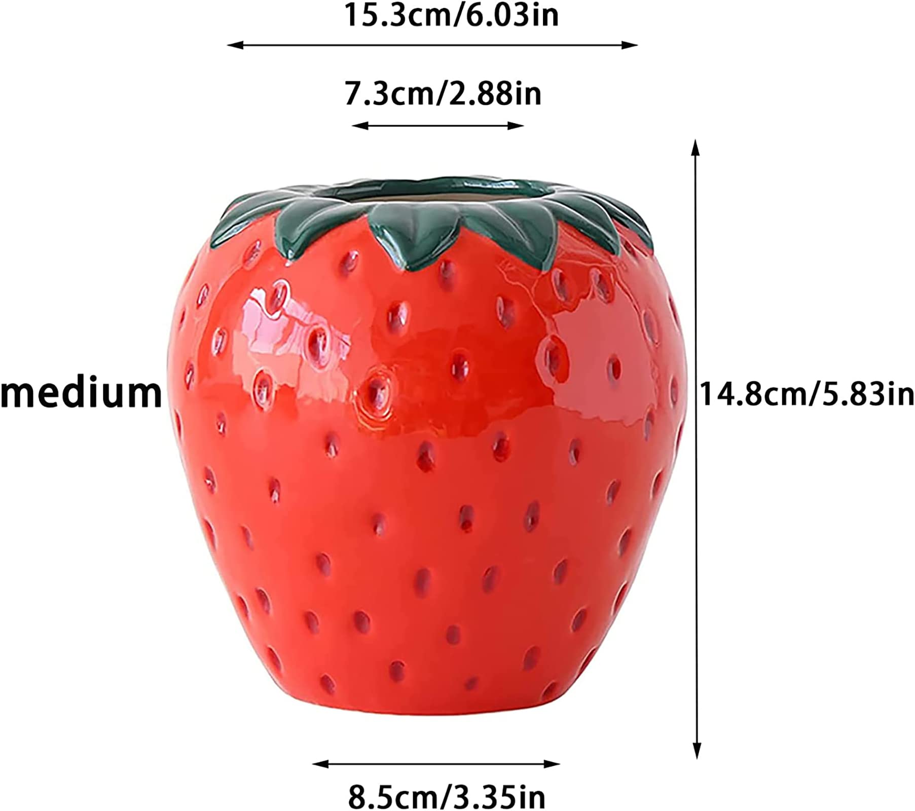 Amazon.com: BxuxJar Ceramic Strawberry Shaped Planter Pot, Unique