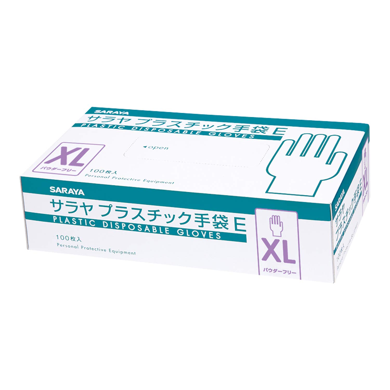 Amazon.co.jp: [サラヤ] プラスチック手袋E 粉無 XLサイズ 100枚 粉