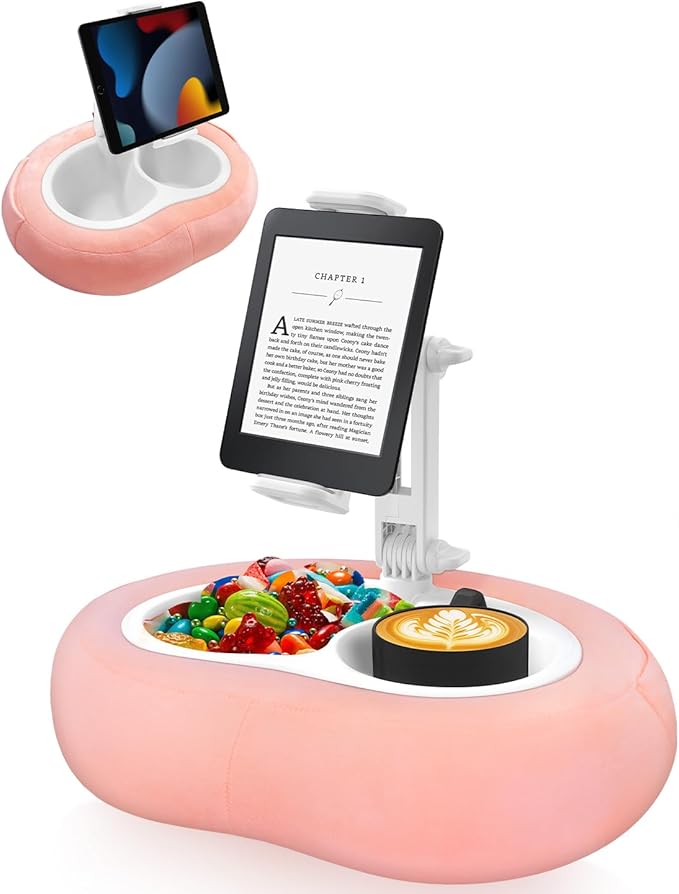 65 Weird Amazon Products With Near-Perfect Reviews That'll Actually Change Your Life 24 Miledi Tablet Pillow Stand, Compatible with 5"-12.9" iPad, Phone/Tablet - 360° Rotating Soft Plush Holder