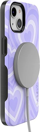 Vista 1212 de Casely Funda para iPhone 13 Compatible con MagSafe Color Splash de medianoche Funda retro abstracta Color de medianoche Splash Abstracto