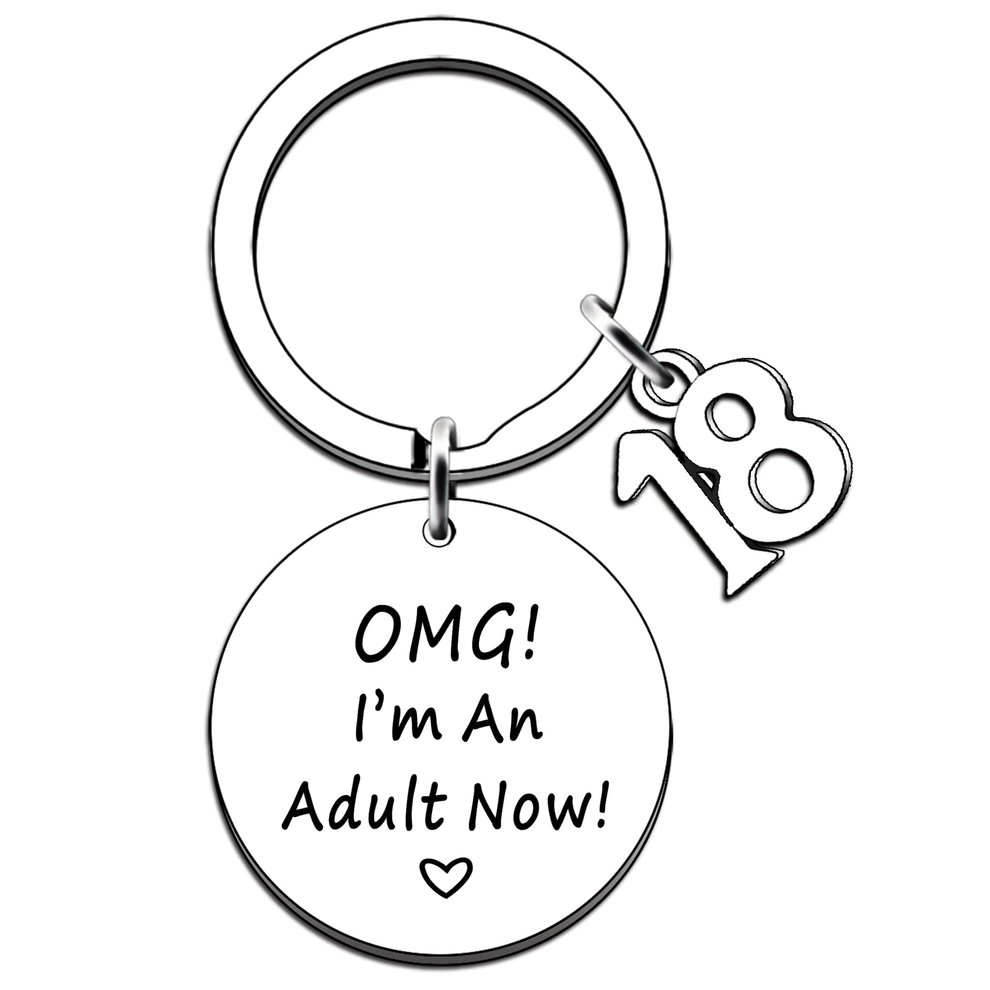 Jmimo Unisex Kids 18Th - A 18Th Birthday Gifts For Boys Girls 18 Year Old Birthday Keyring