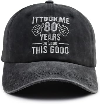 It Took Me 80 Years to Look This Good Hat for Women Men, Funny Adjust Embroidery 80th Birthday Baseball Cap