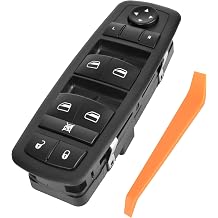 Driver Side Power Master Window Switch Compatible with Dodge Dart 2013-2016, Chrysler 200 2015-2016, Jeep Cherokee 2014-2016 Replaces# 68271203AB, 68271203AA, 56046568AC, 56046553AB, 56046553AC