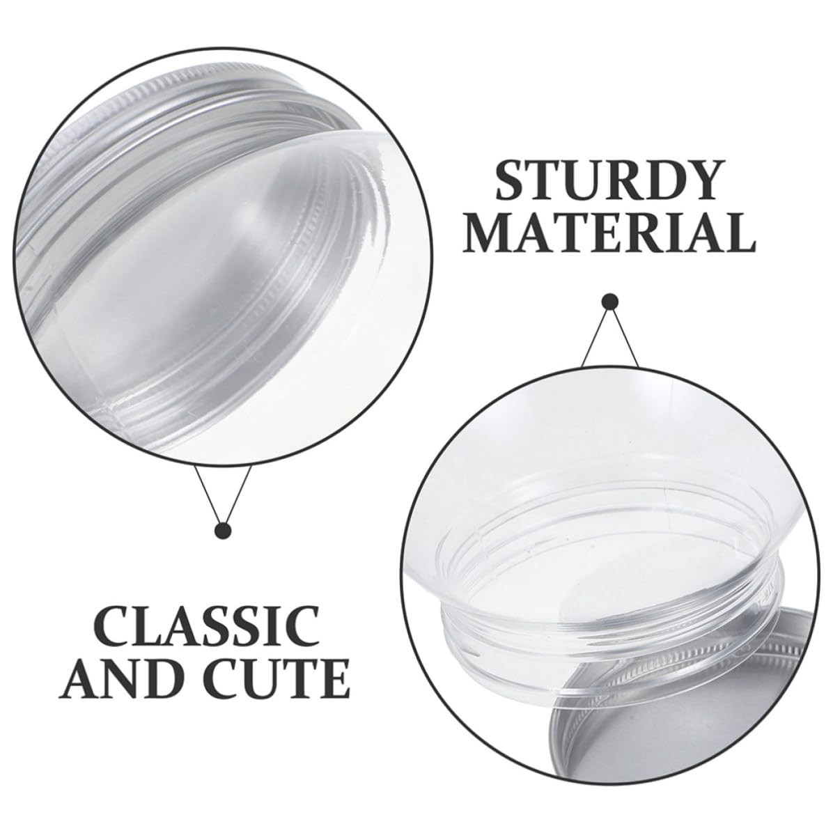 Housoutil 12 Piezas Bola de Nieve de Plástico Transparente de 600ml con Tapa de Aluminio para Decoración Navideña en Casa y Accesorios DIY con Diseño Redondo y Ambiente Festivo