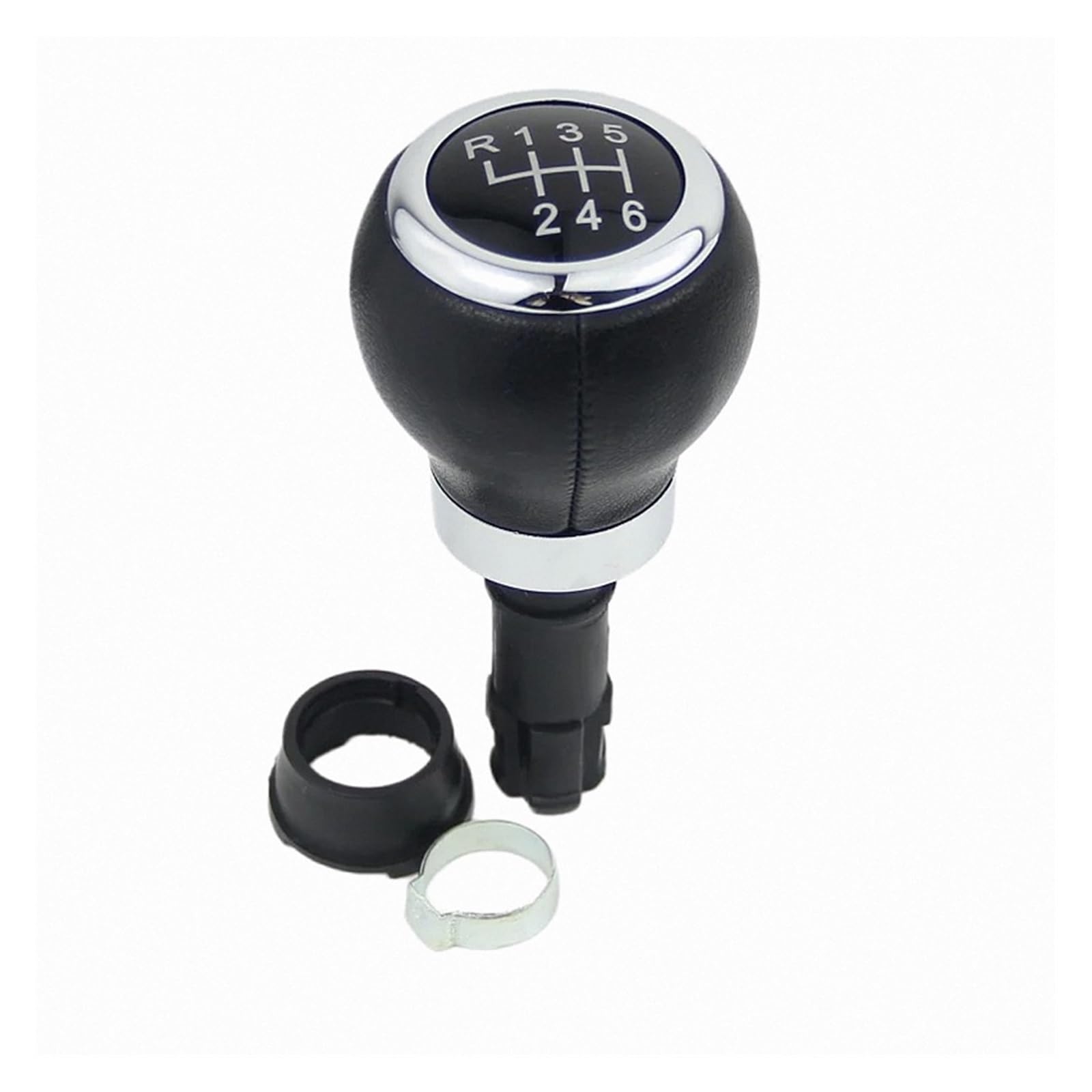 Htvtkrfgrl 6 Speed Gearknob Gear Knob For Vw For Passat B6 2006-2011 Black Upgrade