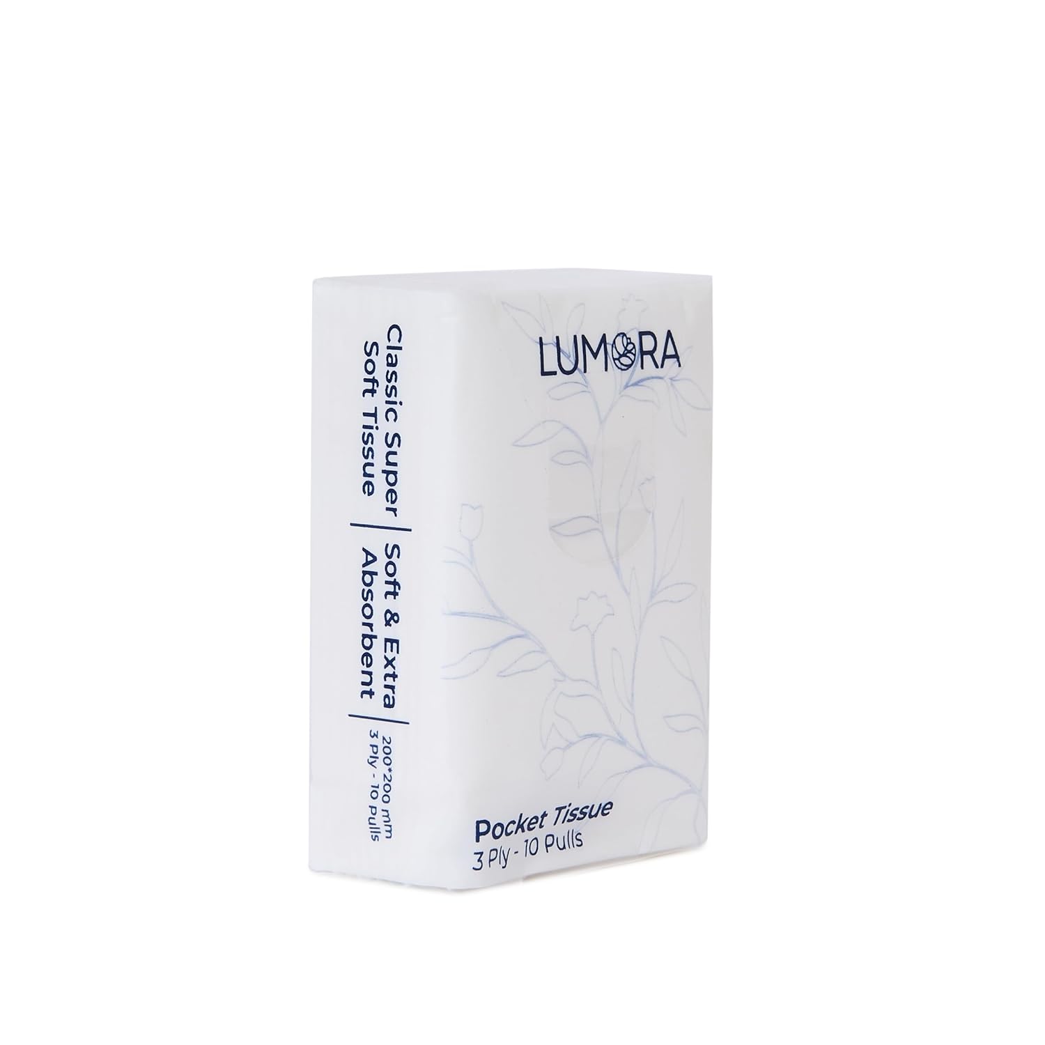 Lumora Pocket Tissues Packs - (100 Tissues) 10 Packets | 3-Ply Soft Super Absorbent Small Tissue Packet | Travel and Pocket Size Tissue Papers for Office, Car, Bathroom, Easy To Carry Lumora Pocket Tissues Packs - (100 Tissues) 10 Packets | 3-Ply Soft Super Absorbent Small Tissue Packet | Travel and Pocket Size Tissue Papers for Office, Car, Bathroom, Easy To Carry