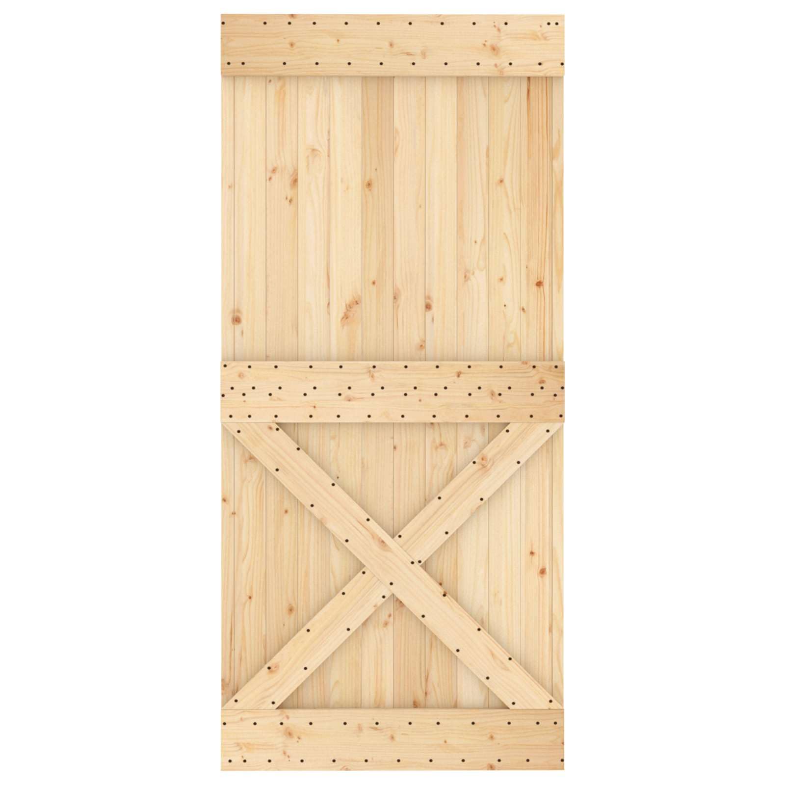 Drzwi przesuwne z drewna sosnowego i czarnego 95 x 210 cm