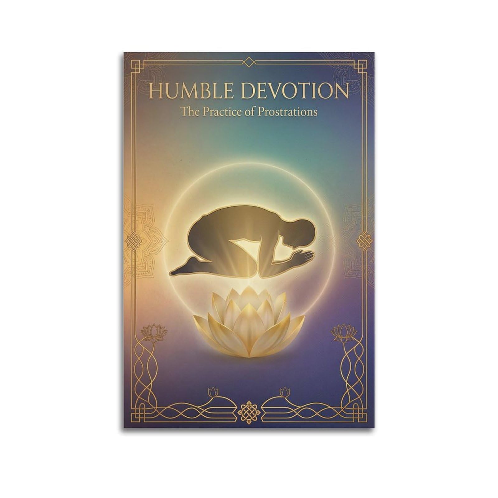 OKNGB Buddhist Prostration Poster Humble Devotion Meditation Decorative Painting Canvas Art Picture 20x30inch(50x75cm)
