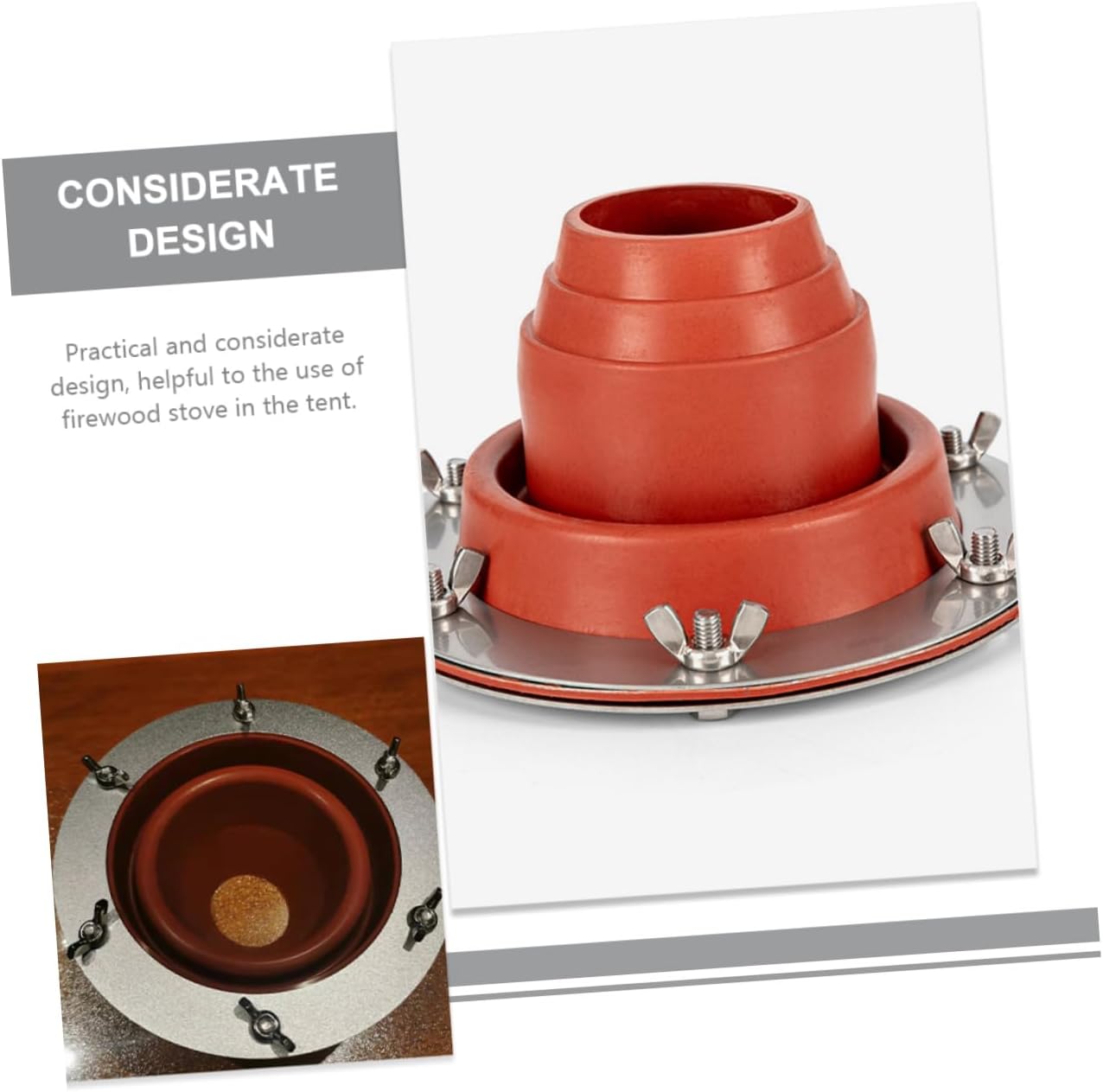 Flame-retardant -scald for Tent Stove Jack Chimney Cover Essential Camping Tent Supply for Firewood Use