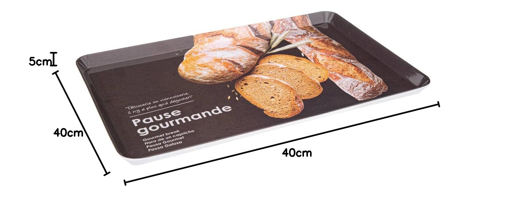 Taca 45x30 cm czarna edycja - 5 five simply smart