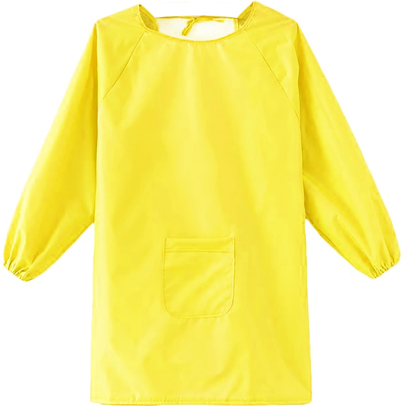 YeeHeen Art Smock Artist Painting Apron Waterproof Long Sleeve Smock with Pocket Yellow XXL