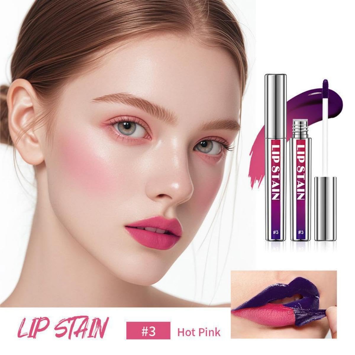 3Pcs High Matte Liquid Lip Stain Kit, Waterproof, Smudge-Proof & Long-Lasting Lip Gloss Set for Women Vegan Formula - Image 3