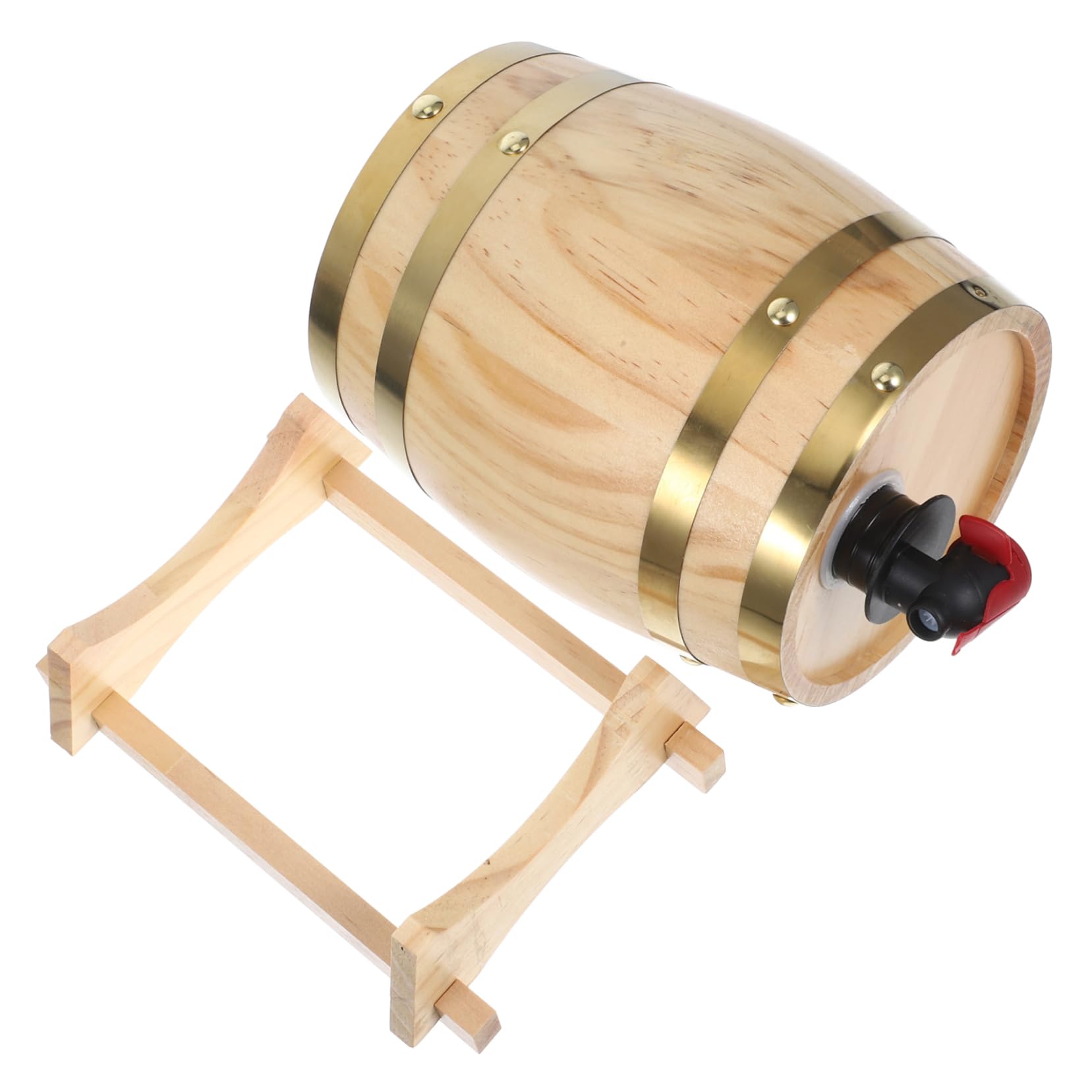 STOBAZA 1set Wooden Aging for Wine Beer and Spirits Natural Pine Storage Container for Home Bar and Parties