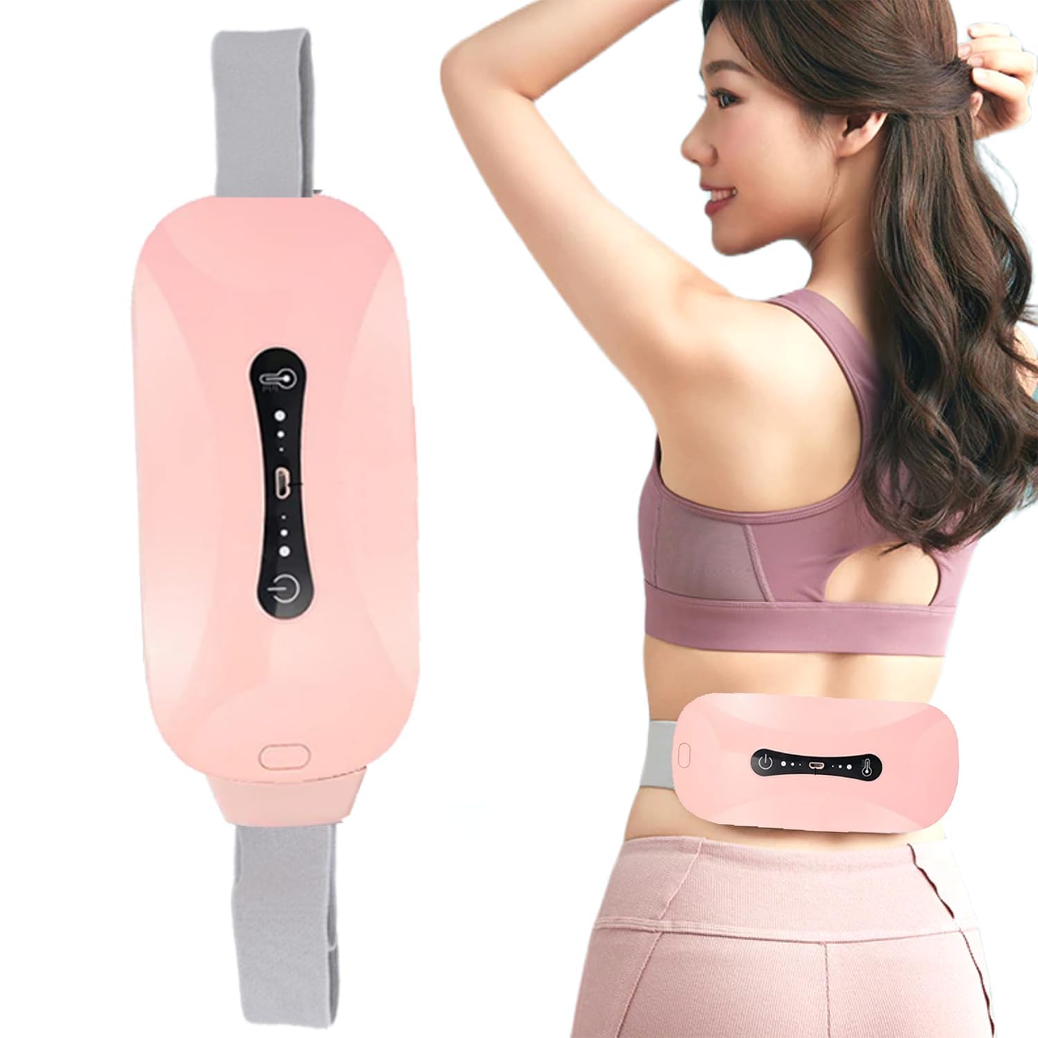 Pehali Cart Cordless Menstrual Cramp Relief Massager,Portable Period Pain Relief Warm Belt with 3 Speed & 3 Crampfree Massage Mode,Stomach,Back or Belly Heating Pad for Women & Girl | 1 year Warranty (B0CDWVKRD1) Amazon Price History, Amazon Price Tracker