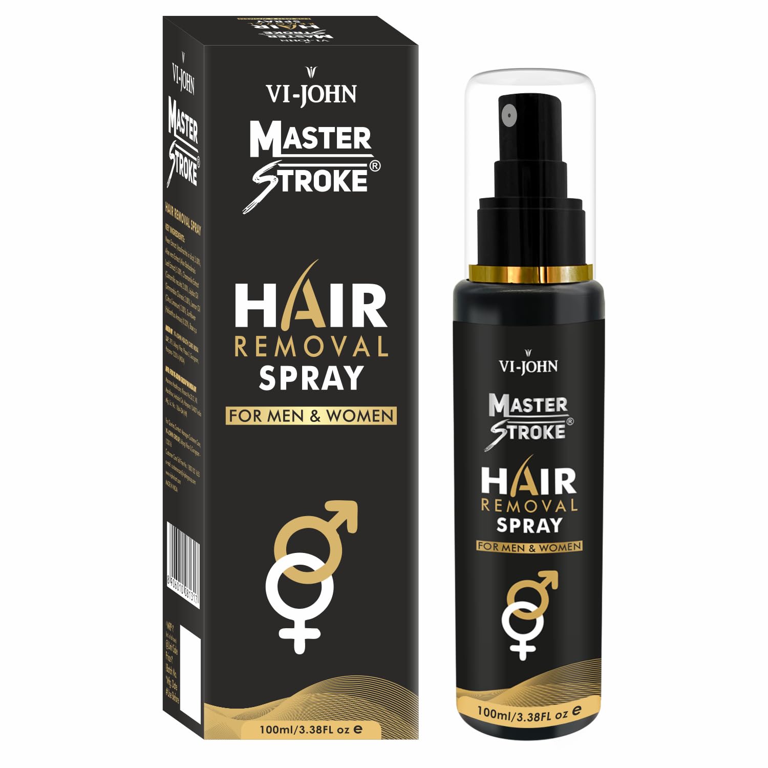 VI-JOHN Master Stroke Painless Hair Removal Spray For Chest, Arms and Legs (Men & Women) Spray (100 g) (B0CGLX8C3W) Amazon Price History, Amazon Price Tracker