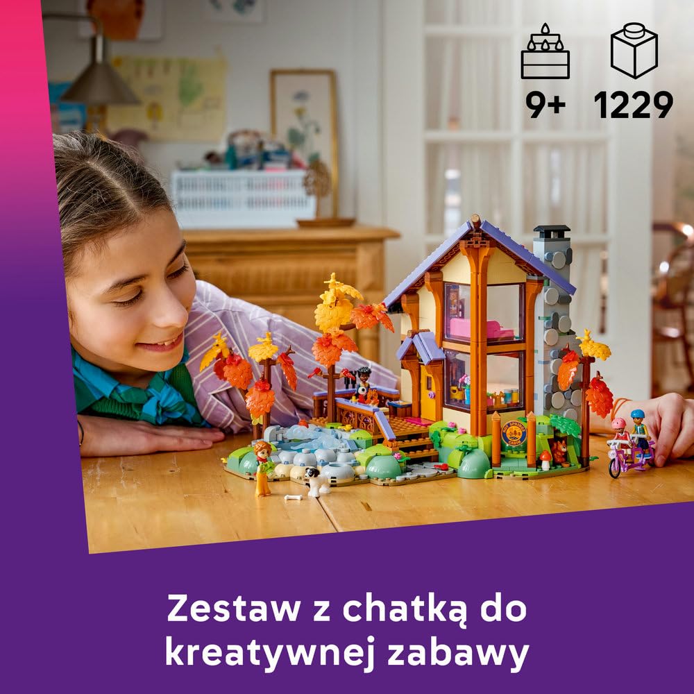 LEGO Friends Jesienna leśna chatka 42705 | Leśna chatka, zestaw do odgrywania ról, prezent dla dziewczynki i chłopca 9+, 1229 elementów