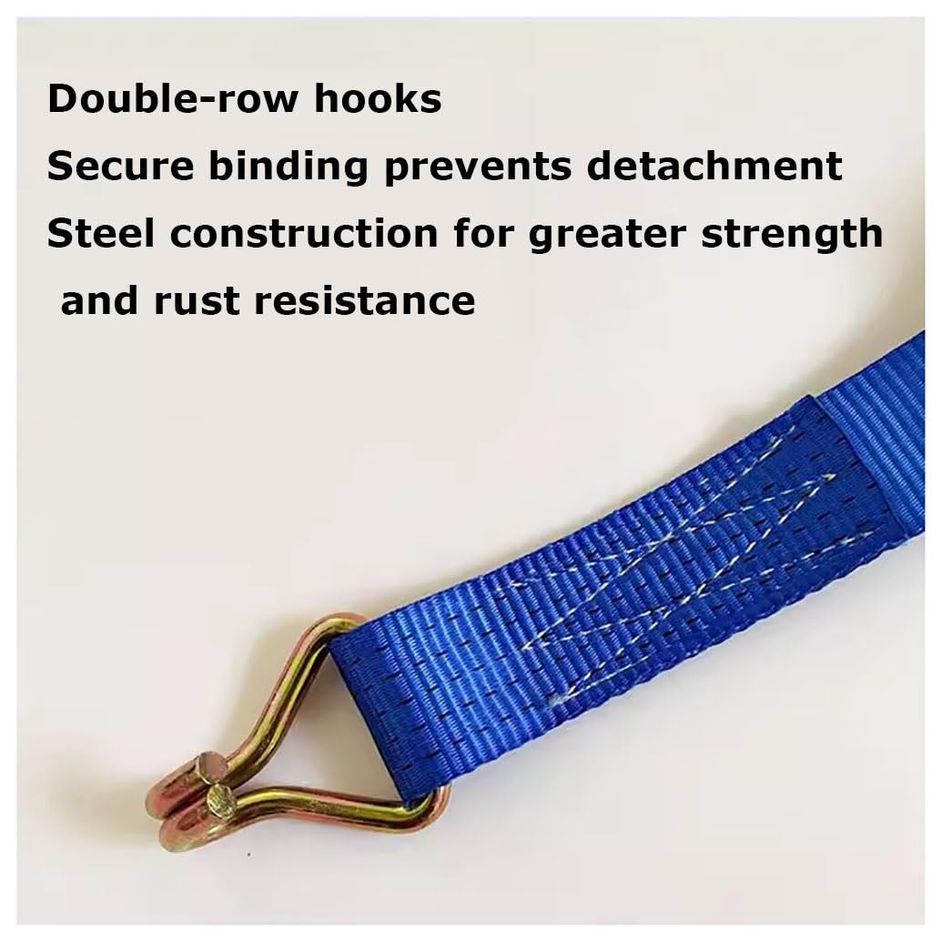 2 Set Di Cinghie A Cricchetto Resistenti, Cinghia A Cricchetto Cinghia Di Ancoraggio Regolabile, Cinghia Con Gancio Per Rimorchio Camion,capacità Di Carico(L 16m/630in)