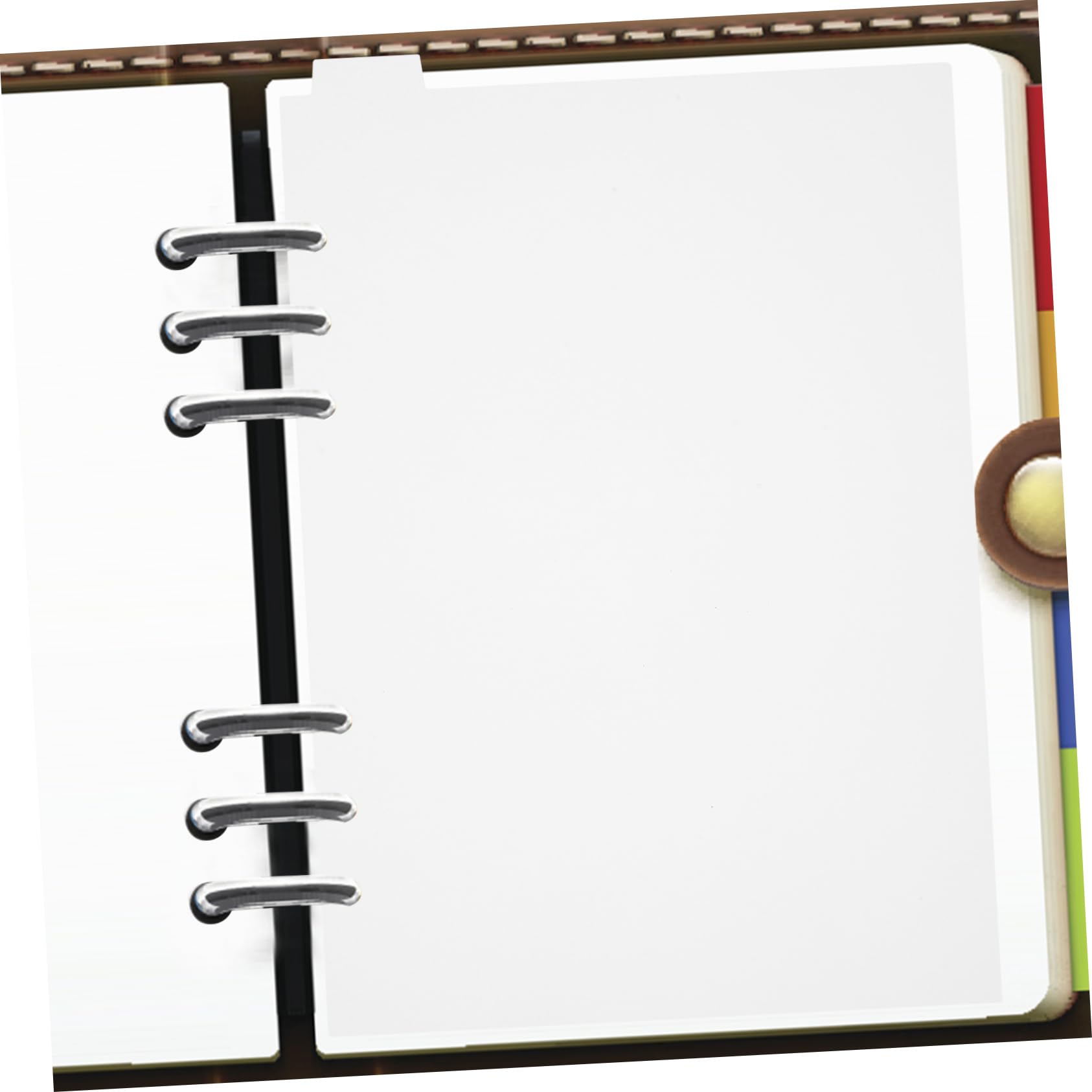 Tofficu a5 Dividers for Ring Binder 6-Hole PVC Notebook Partition Baffle Clear Removable Tabs Stylish Divider for Pocketbook Organization - Image 4