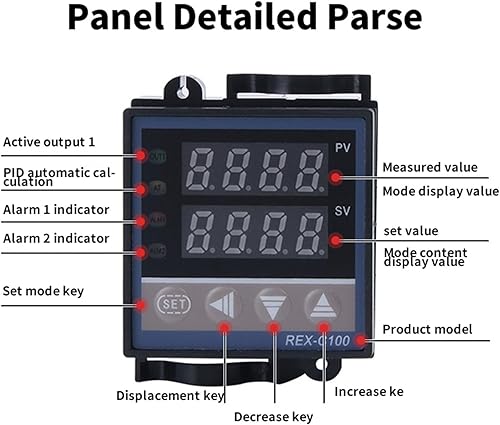 Miniatura 3 de 48x48 REX-C100 K J PT100 Termostato Salida Digital PID Electrónico Sensores Programables ReléSSR Salida Controlador de Temperatura (REX-C100 Relé)
