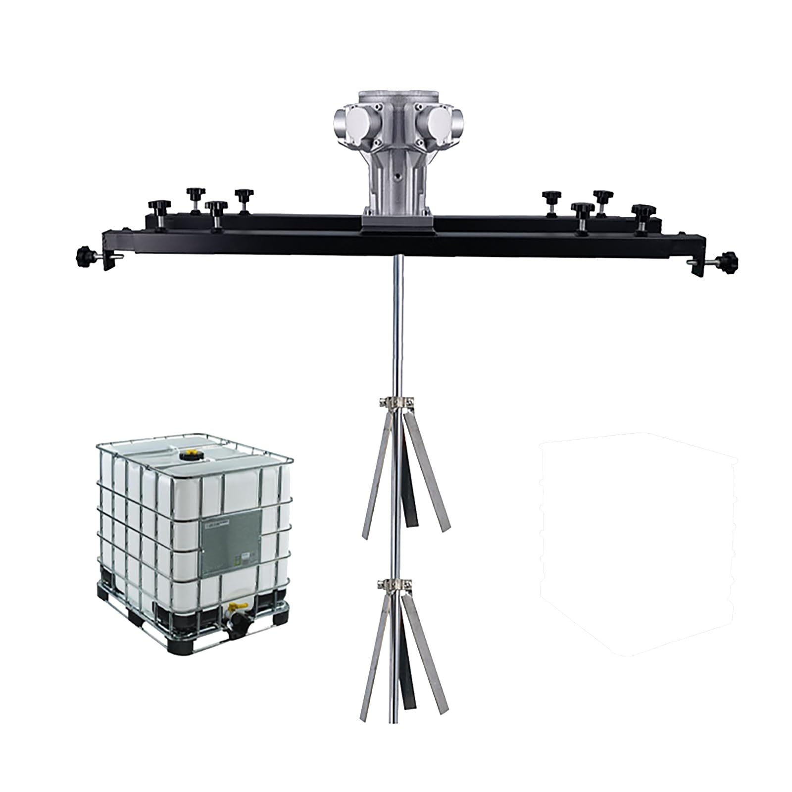 YNBSHGAA Pneumatic Tank Mixer for IBCs, 900mm Rod 400mm Impeller, Air Agitator with Hanger for 1000L