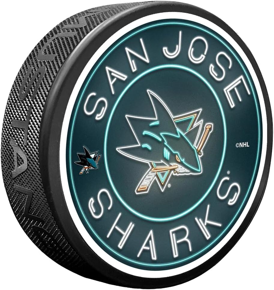 San Jose Sharks Puck - Neon