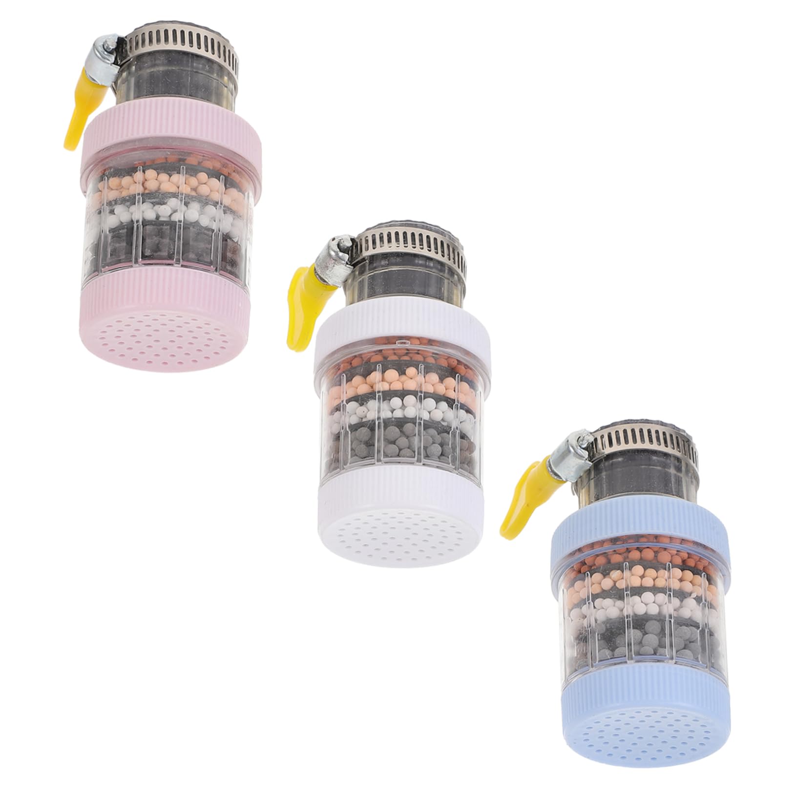 NUOBESTY 3 Juegos Conjunto de filtro de grifo filtro del grifo del lavabo del baño filtro de agua dura del grifo purificador de grifo Hundir agua de la bañera el plastico