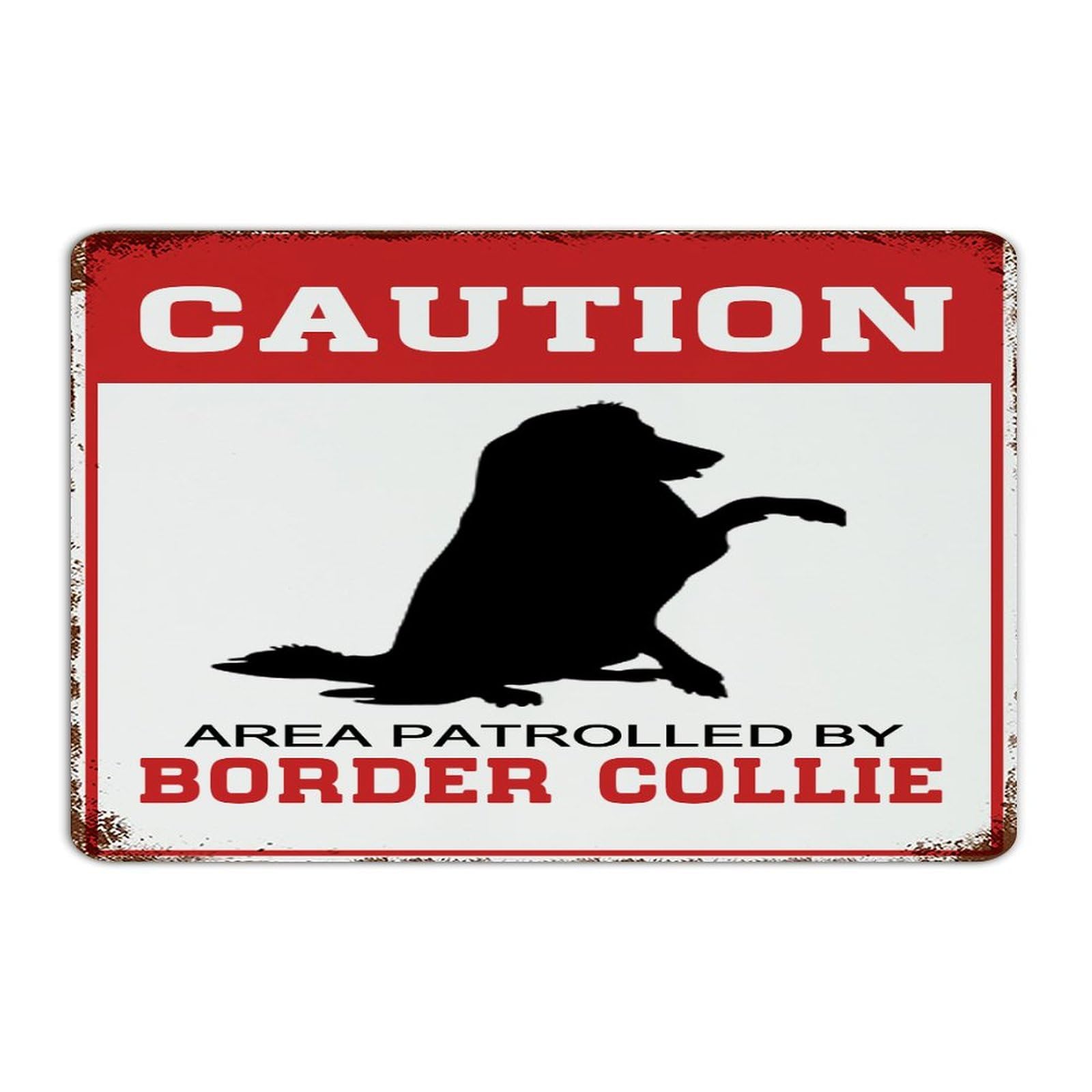 Panneau Border Collie en métal décoration alu pour salon et garage