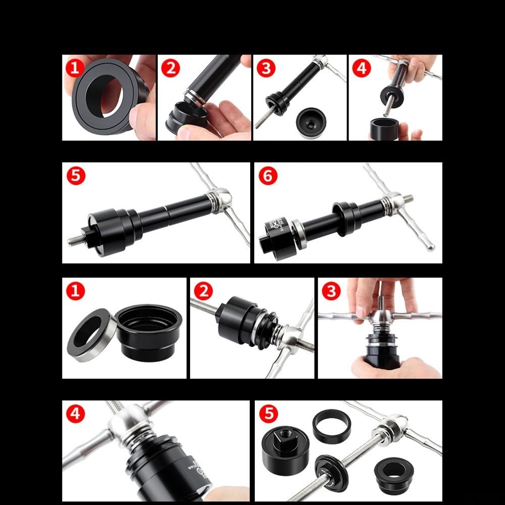 Kit Estrattore Movimento Centrale Bici BB86 PF30 Alluminio | Lega alluminio robusta, acciaio , rimozione/installazione rapida, compatibile BB86 PF30, uso officina casa(Tool set)