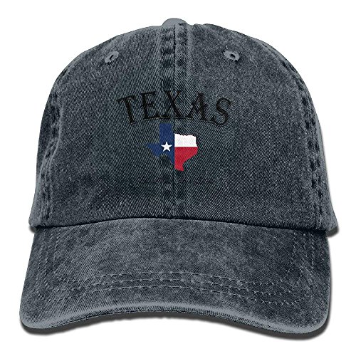 longkouishilong Gorras béisbol Unisex Adult Texas Lone Star State Washed Denim Cotton Sport Outdr Baseball Hat Adjustable One Size