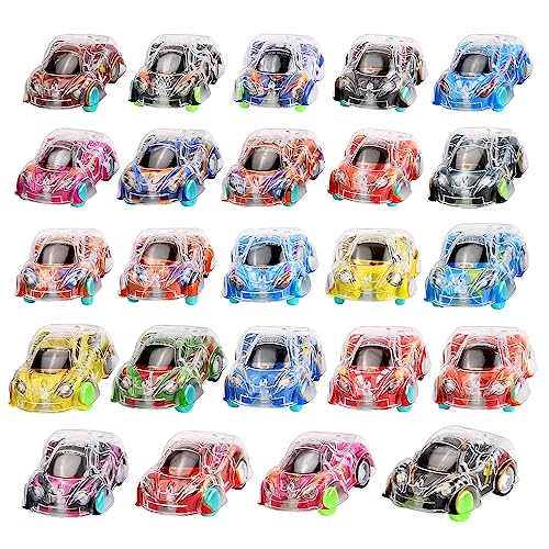 Pinsheng 24 Pcs Tire hacia Atrás Coches, Mini Coches Vehículo de Juguete, Coches Juguete para Niños, Educativos Regalos de Fiesta de Juguete de Mini Coches para Niños y Niñas