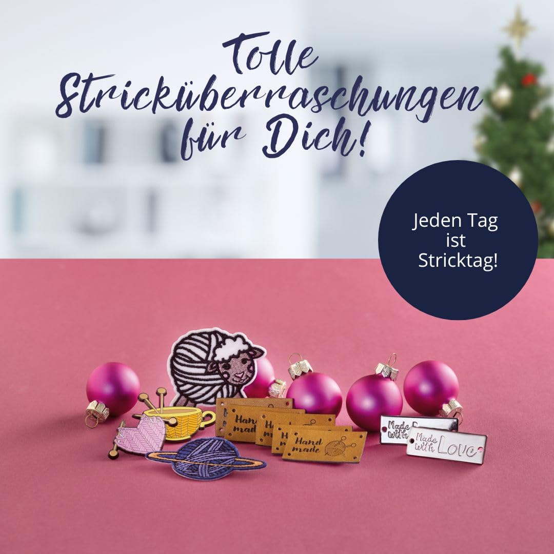 Merry Strickmas-Der Strick-Adventskalender:Mit süßen Accessoires und Zubehör fürs Stricken sowie einer ausführlichen Schritt-für-Schritt-Anleitung und passendem Material für dein neues Lieblingsstück.
