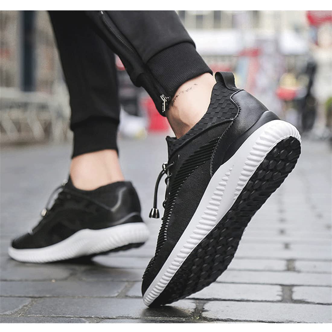 VIBLiSS Sneakers da Uomo con Rialzo Scarpe da Passeggio Atletiche Antiscivolo Sneakers Alte alla Moda Scarpe da Tennis Casual Traspiranti