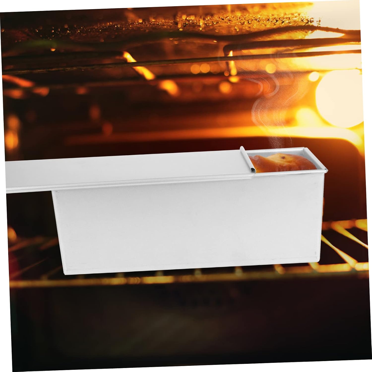 ibasenice Metal Loaf Pan Bread Baking Mold Toast Bread Mold Nonstick Coating Easy to Use for Baking