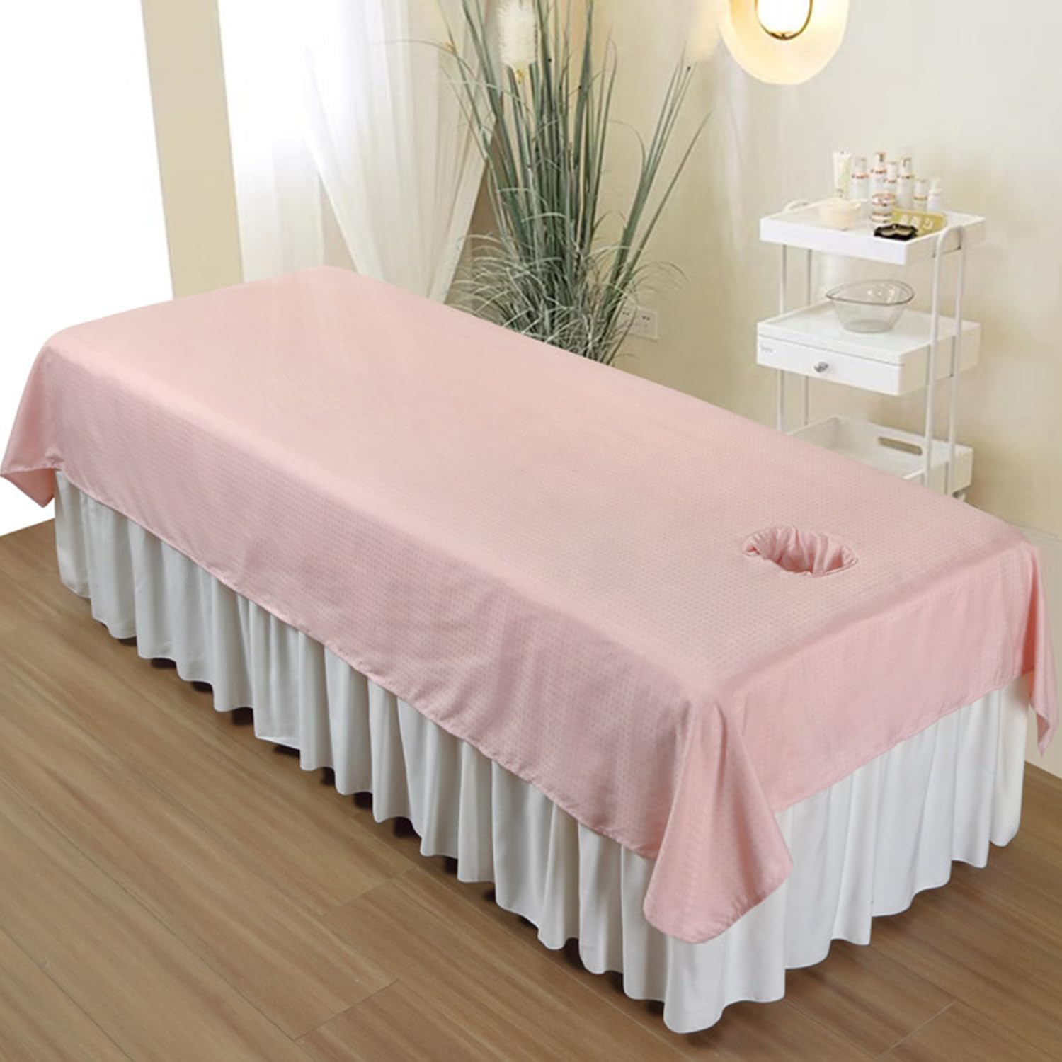 LDLCYCN Spa Massage Bed Sheet With/Without Hole Soft Massage Linens Beauty Bed Cover