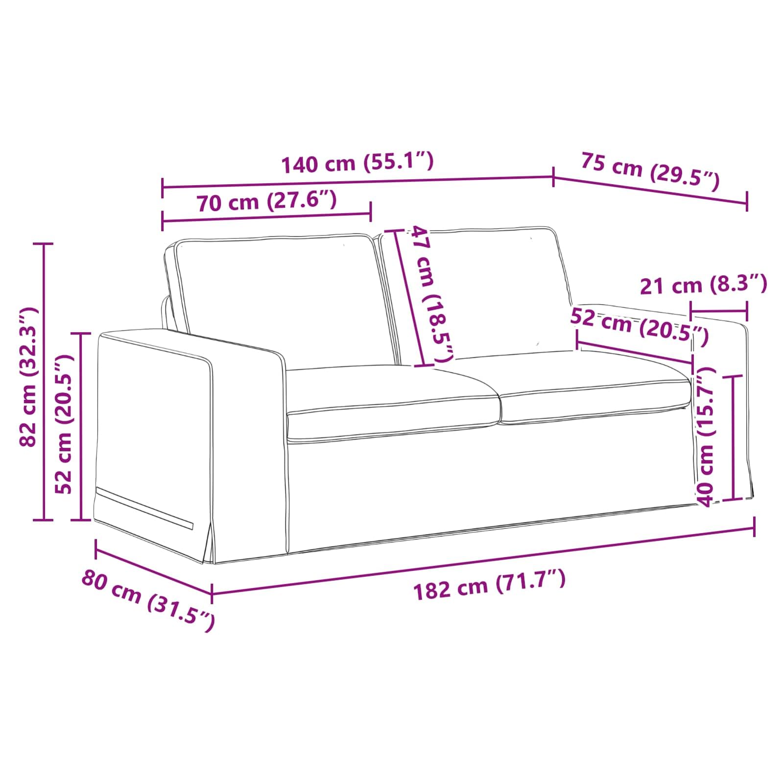 Gecheer Divano Moderno in Tessuto, Design Minimalista Blu con Struttura Metallica, 182x80x82 cm, Modulare e Componibile, per Soggiorno, Salotto o Stanze Multifunzione