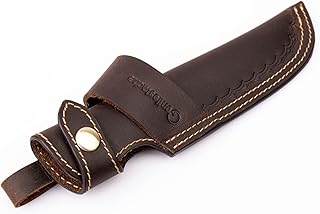 Gentlestache belt Knife Sheath, Knife Holster, Horizontal Knife Sheath for belt EDC Knife Holster belt, Compact Draw Knife Holster Dark Brown